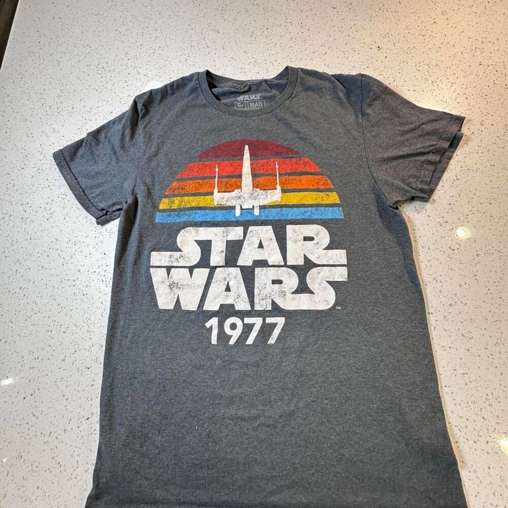 Star-wars Men's Grey and Black T-shirt